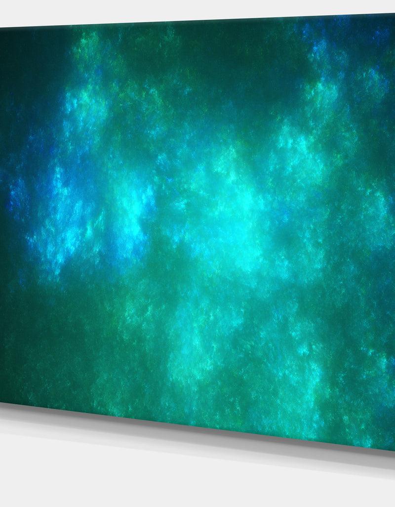 DesignQ Blue Starry Fractal Sky - Abstract Wall Artwork