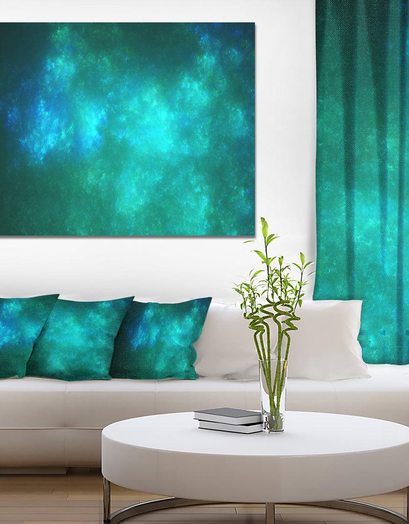 DesignQ Blue Starry Fractal Sky - Abstract Wall Artwork
