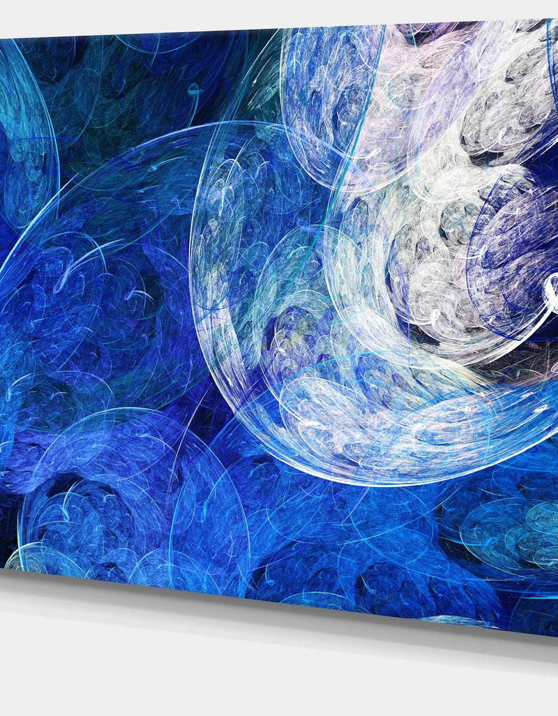 DesignQ Blue Swirling Clouds - Abstract Digital Art Canvas Print