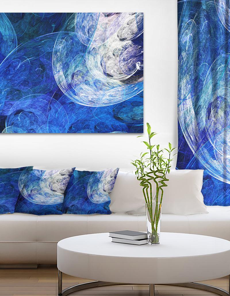 DesignQ Blue Swirling Clouds - Abstract Digital Art Canvas Print
