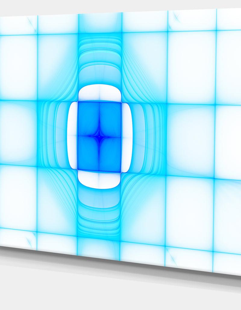 DesignQ Blue Thermal Infrared Visor - Abstract Wall Art On Canvas