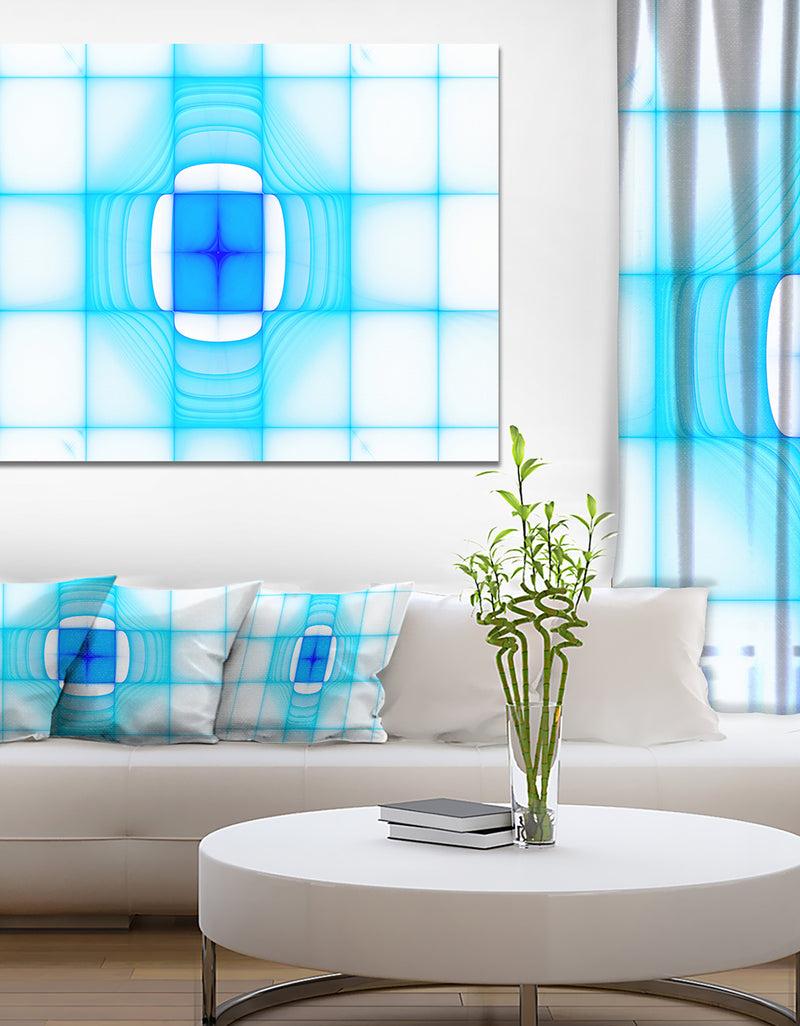 DesignQ Blue Thermal Infrared Visor - Abstract Wall Art On Canvas