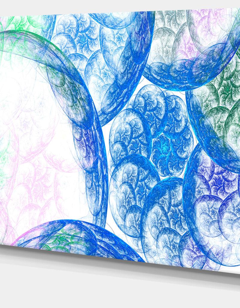 DesignQ Blue White Dramatic Clouds - Abstract Canvas Wall Art