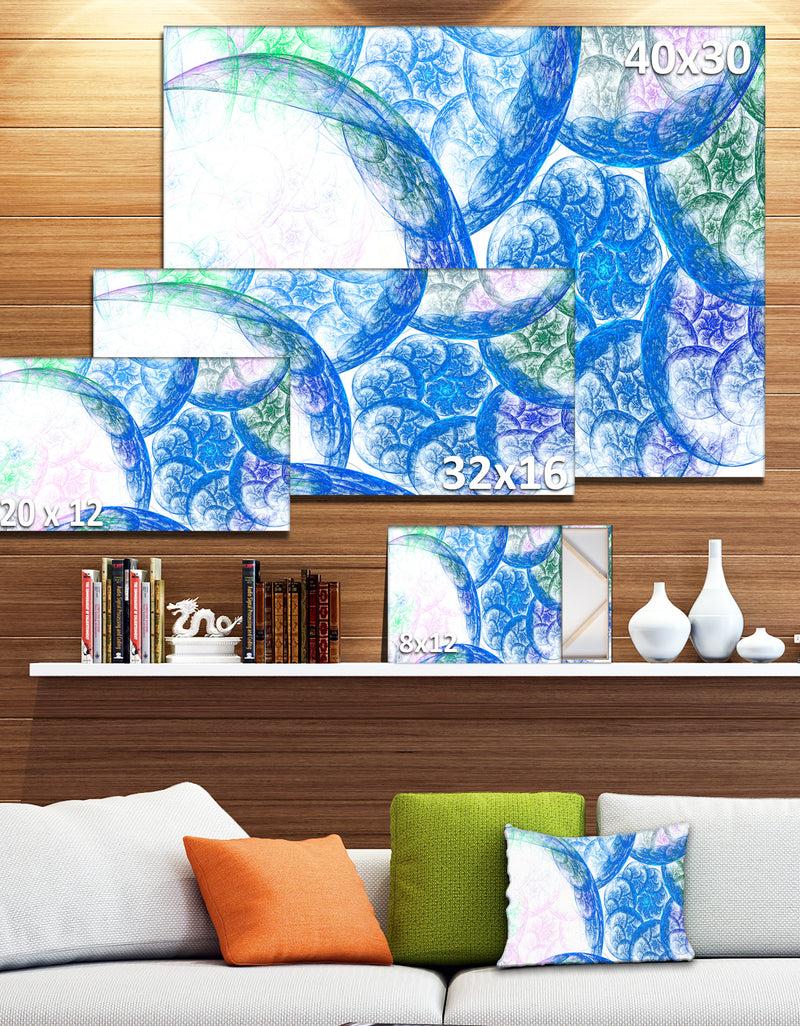 DesignQ Blue White Dramatic Clouds - Abstract Canvas Wall Art