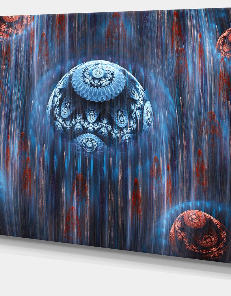 DesignQ Blue World Of Infinite Universe - Abstract Wall Art On Canvas