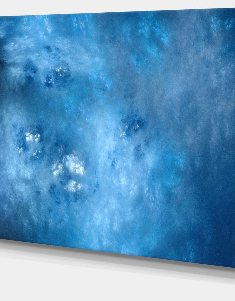 DesignQ Blur Clear Blue Sky With Stars'Extra Large Abstract Canvas Art Print