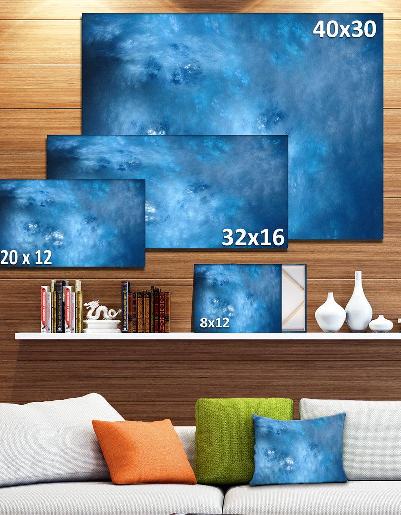 DesignQ Blur Clear Blue Sky With Stars'Extra Large Abstract Canvas Art Print
