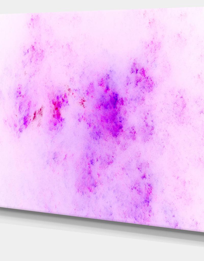DesignQ Blur Light Pink Sky With Stars'Extra Large Abstract Canvas Art Print