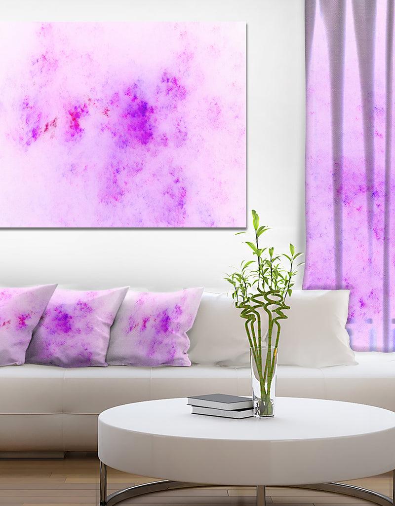 DesignQ Blur Light Pink Sky with Stars'Extra Large Abstract Canvas Art Print