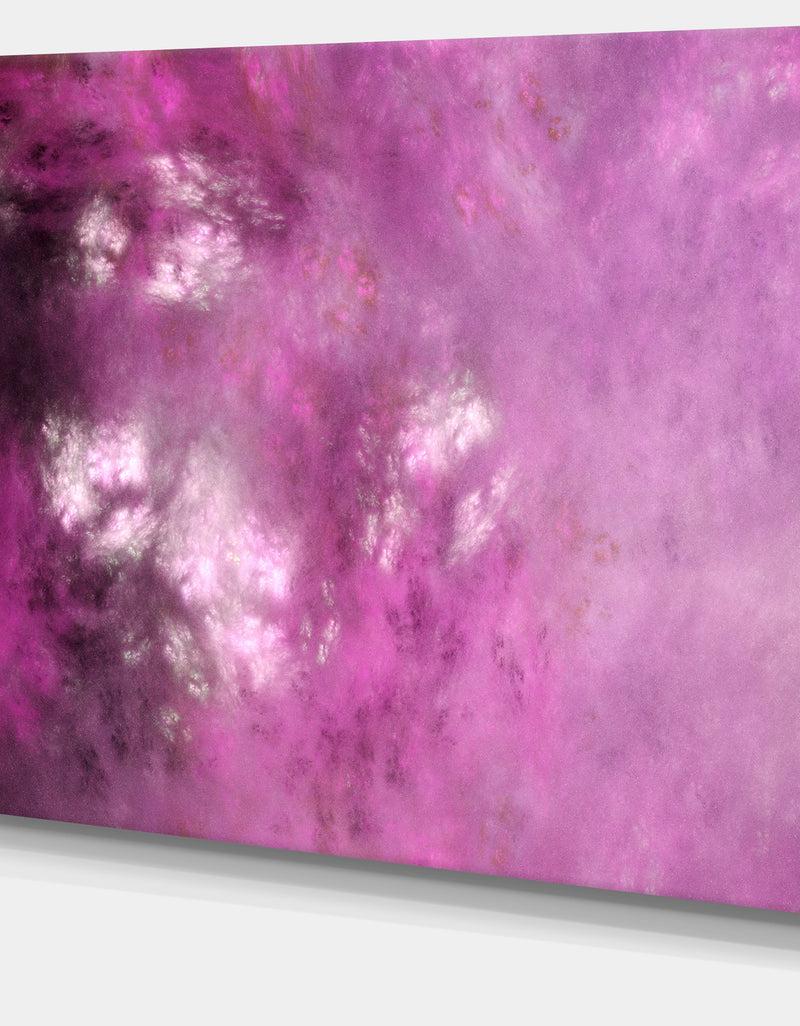 DesignQ Blur Pink Sky With Stars'Extra Large Abstract Canvas Art Print