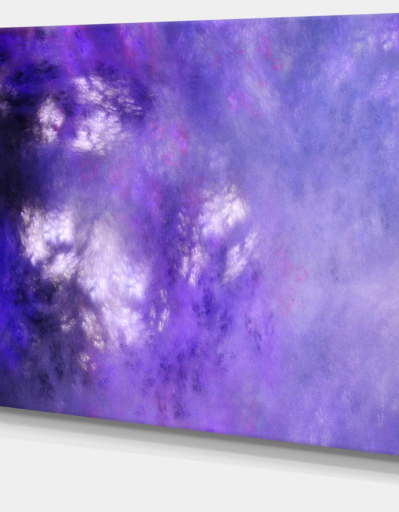 DesignQ Blur Purple Sky With Stars'Extra Large Abstract Canvas Art Print
