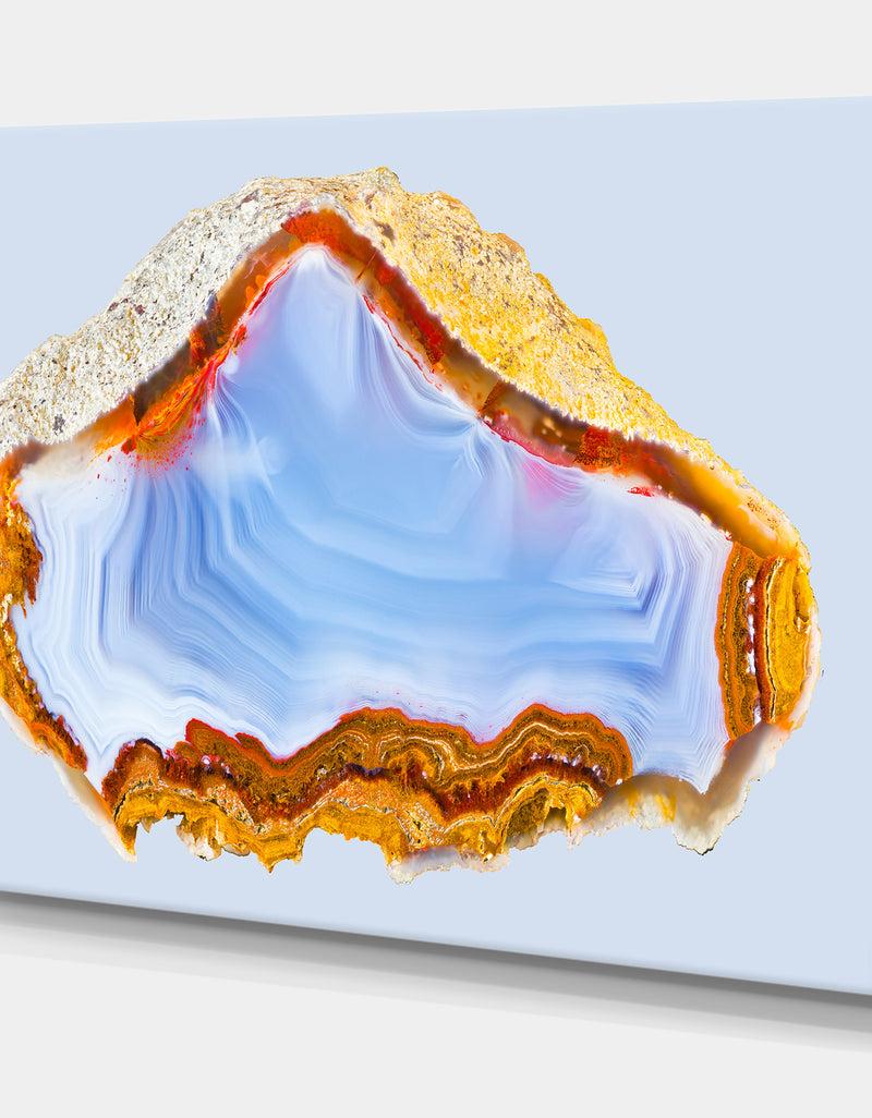 DesignQ Bohemian Blue And Gold Gemstone - Glam Canvas Wall Art Print