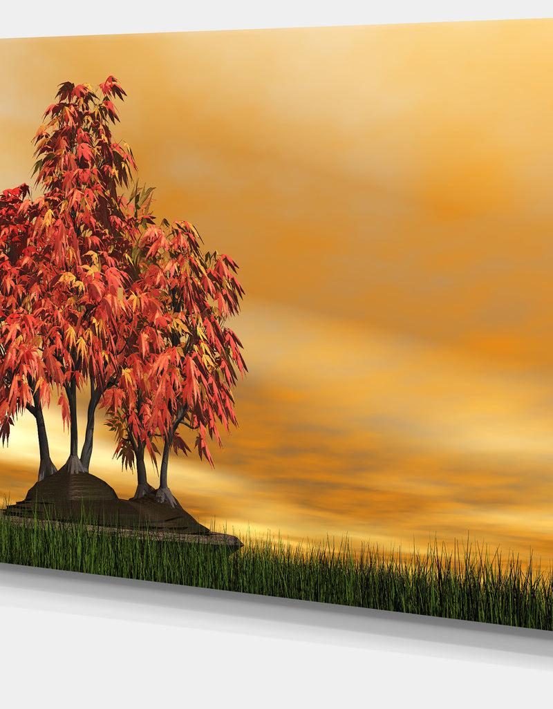 DesignQ Bonsai Landscape Photography Canvas Art Print