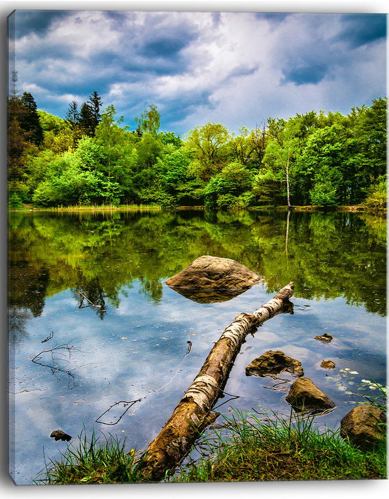 DesignQ Boyana Lake In Sofia Bulgaria - Landscape Art Print Canvas
