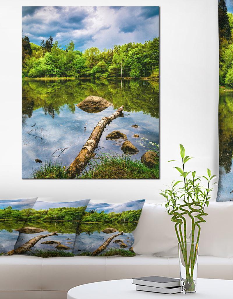 DesignQ Boyana Lake in Sofia Bulgaria - Landscape Art Print Canvas
