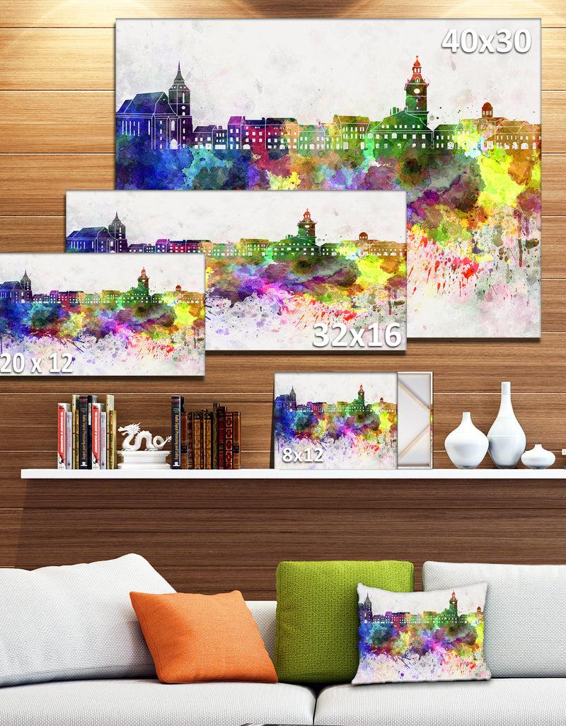DesignQ Brasov Skyline - Cityscape Canvas Artwork Print