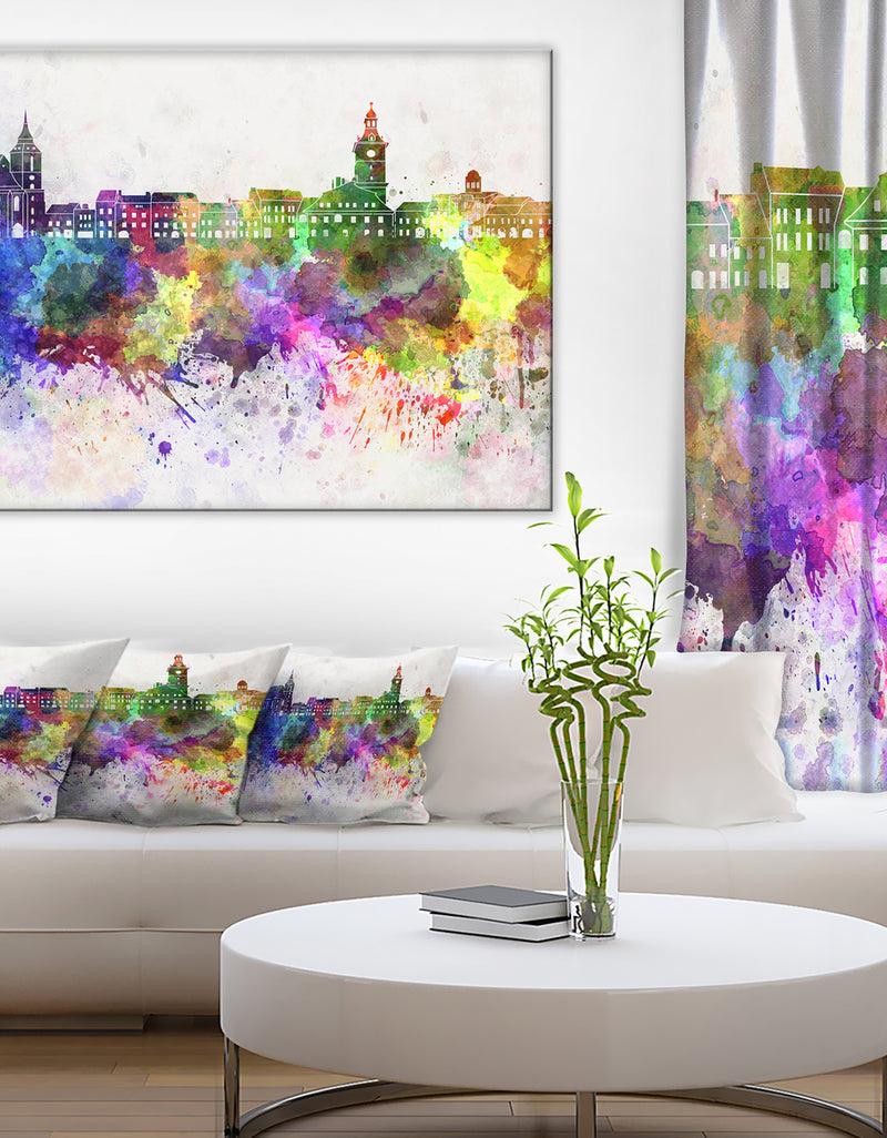 DesignQ Brasov Skyline - Cityscape Canvas Artwork Print