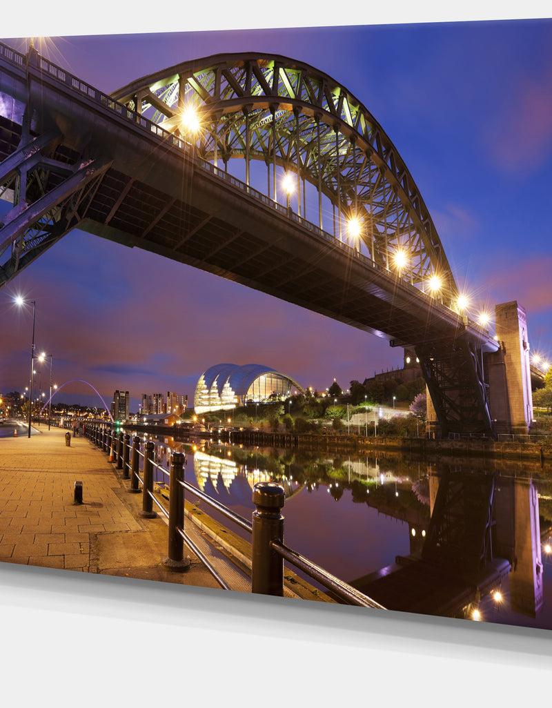 DesignQ Bridges Over River Tyne Newcastle - Extra Large Cityscape Wall Art