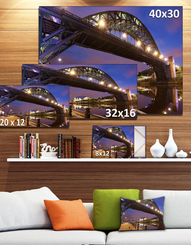 DesignQ Bridges Over River Tyne Newcastle - Extra Large Cityscape Wall Art