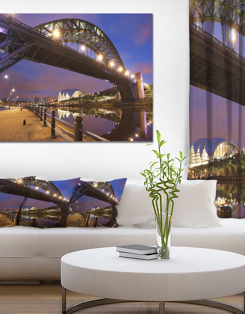 DesignQ Bridges over River Tyne Newcastle - Extra Large Cityscape Wall Art