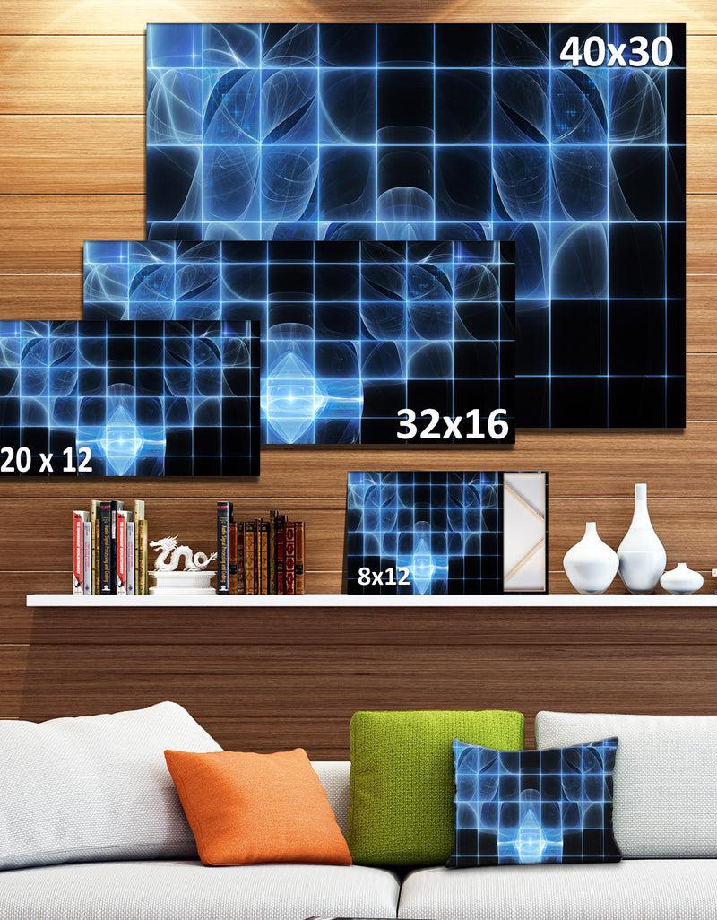 DesignQ Bright Blue Bat On Radar Screen - Abstract Wall Art On Canvas