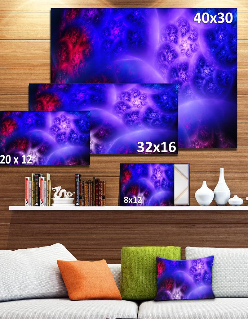 DesignQ Bright Blue Magic Stormy Sky - Extra Large Abstract Canvas Art Print