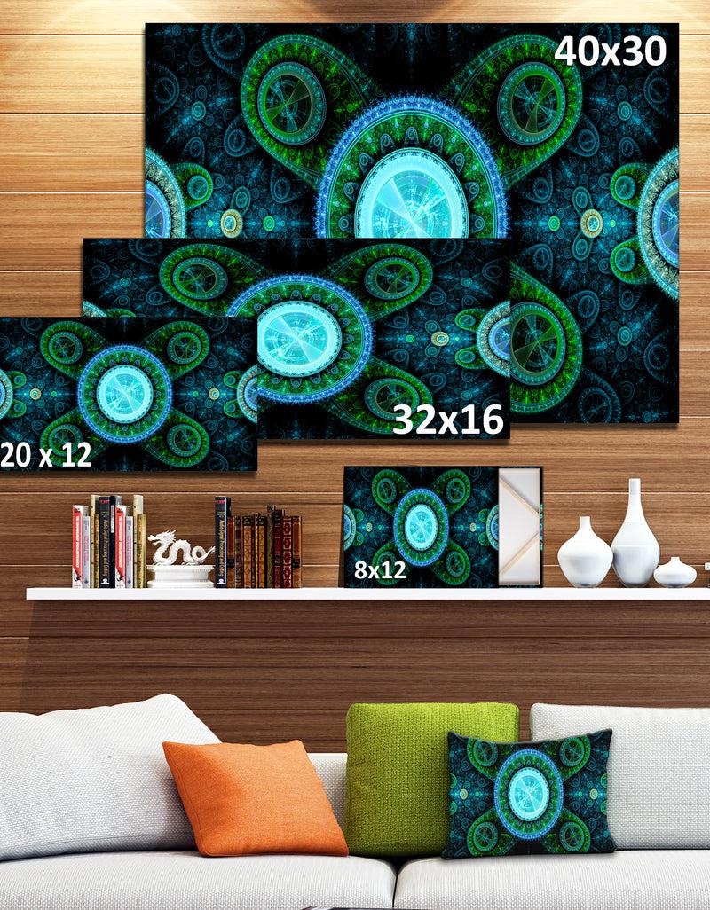 DesignQ Bright Blue Psychedelic Relaxing Art - Extra Large Canvas Art Print