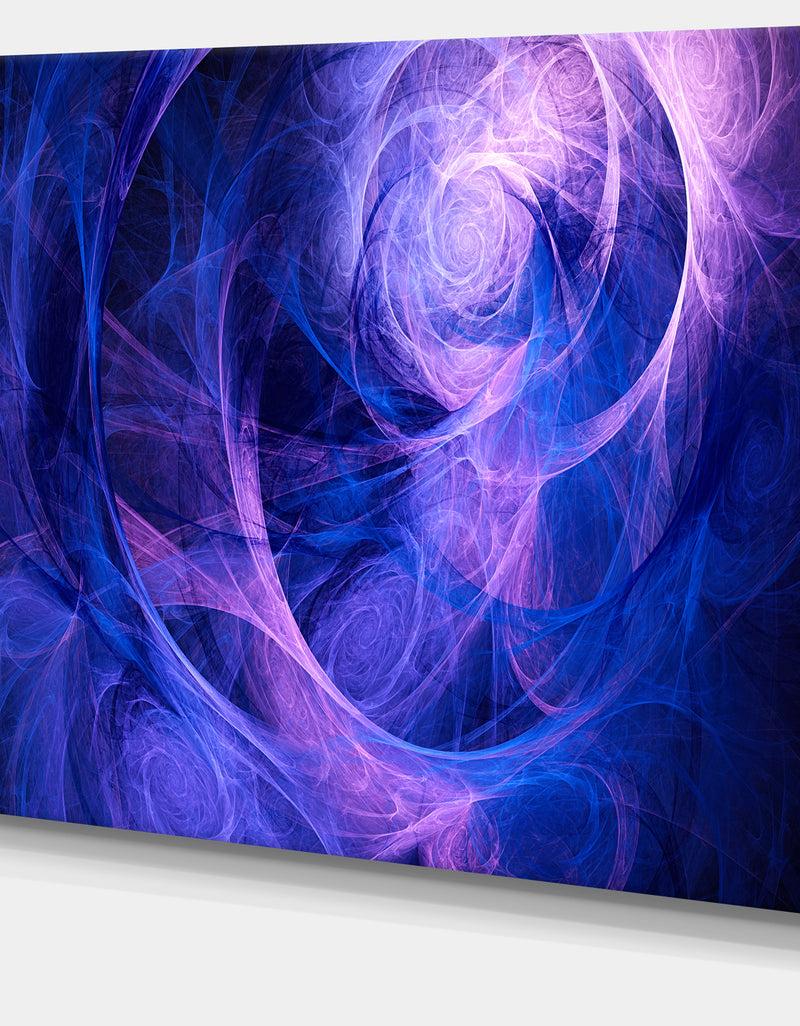 DesignQ Bright Blue Stormy Sky - Abstract Digital Art Canvas Print