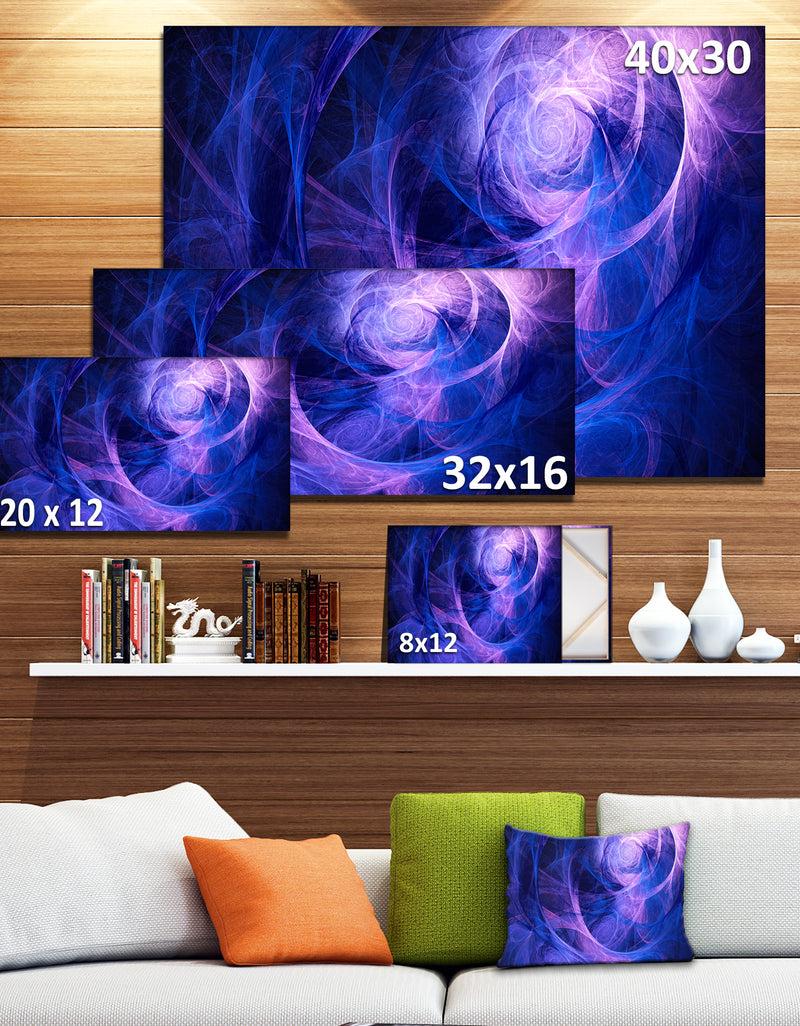 DesignQ Bright Blue Stormy Sky - Abstract Digital Art Canvas Print