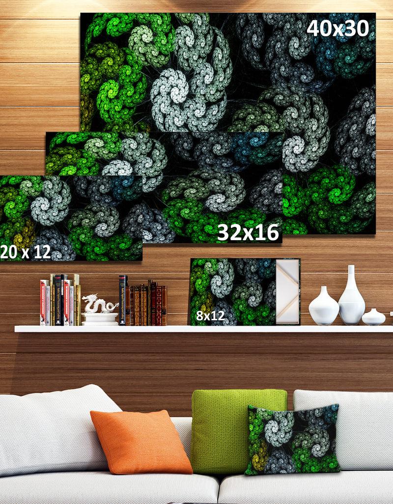 DesignQ Bright Exotic Spiral Flowers - Abstract Wall Art Canvas