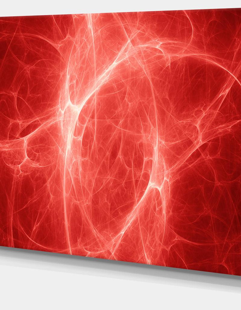 DesignQ Bright Lightning On Red Sky - Modern Floral Art