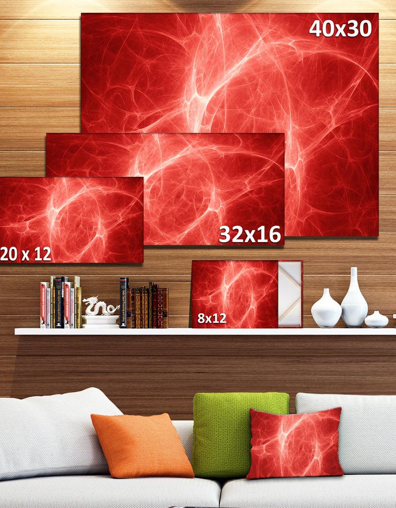 DesignQ Bright Lightning On Red Sky - Modern Floral Art
