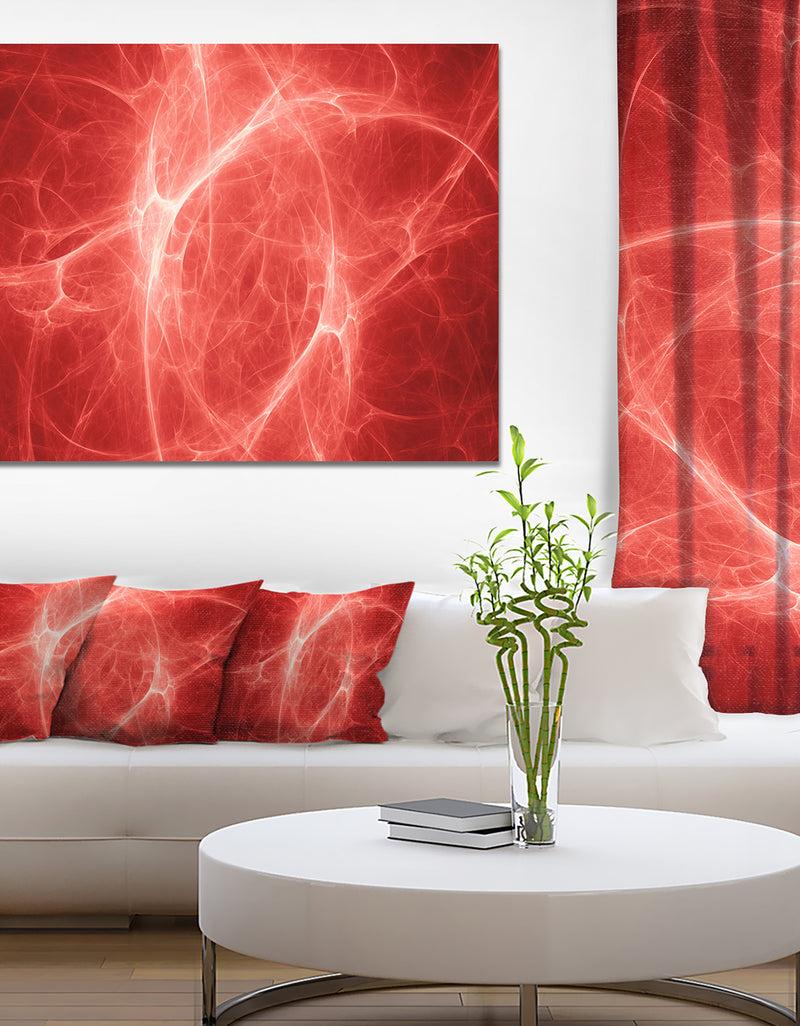 DesignQ Bright Lightning on Red Sky - Modern Floral Art