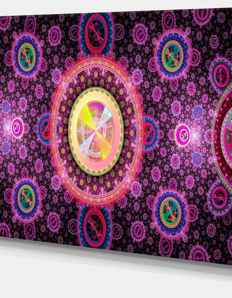 DesignQ Bright Pink Psychedelic Relaxing Art - Extra Large Canvas Art Print