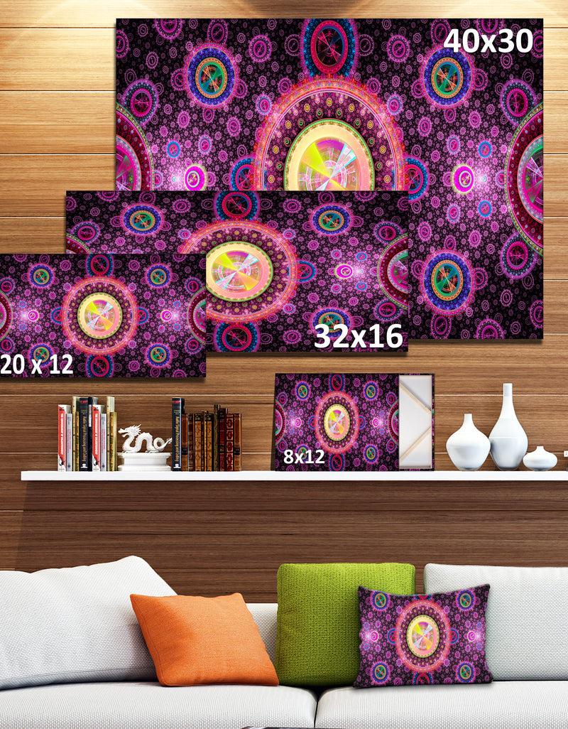 DesignQ Bright Pink Psychedelic Relaxing Art - Extra Large Canvas Art Print