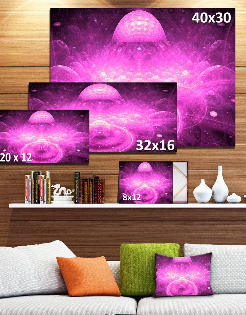 DesignQ Bright Purple Infinite World - Extra Large Floral Canvas Art Print