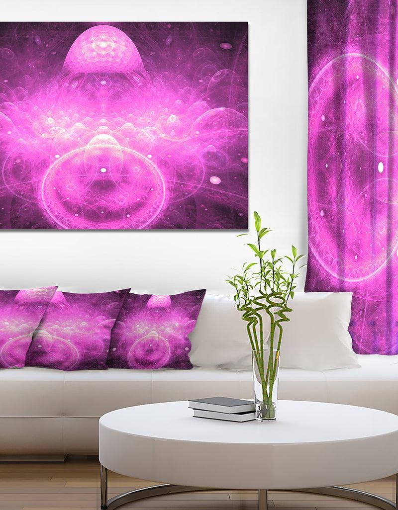 DesignQ Bright Purple Infinite World - Extra Large Floral Canvas Art Print
