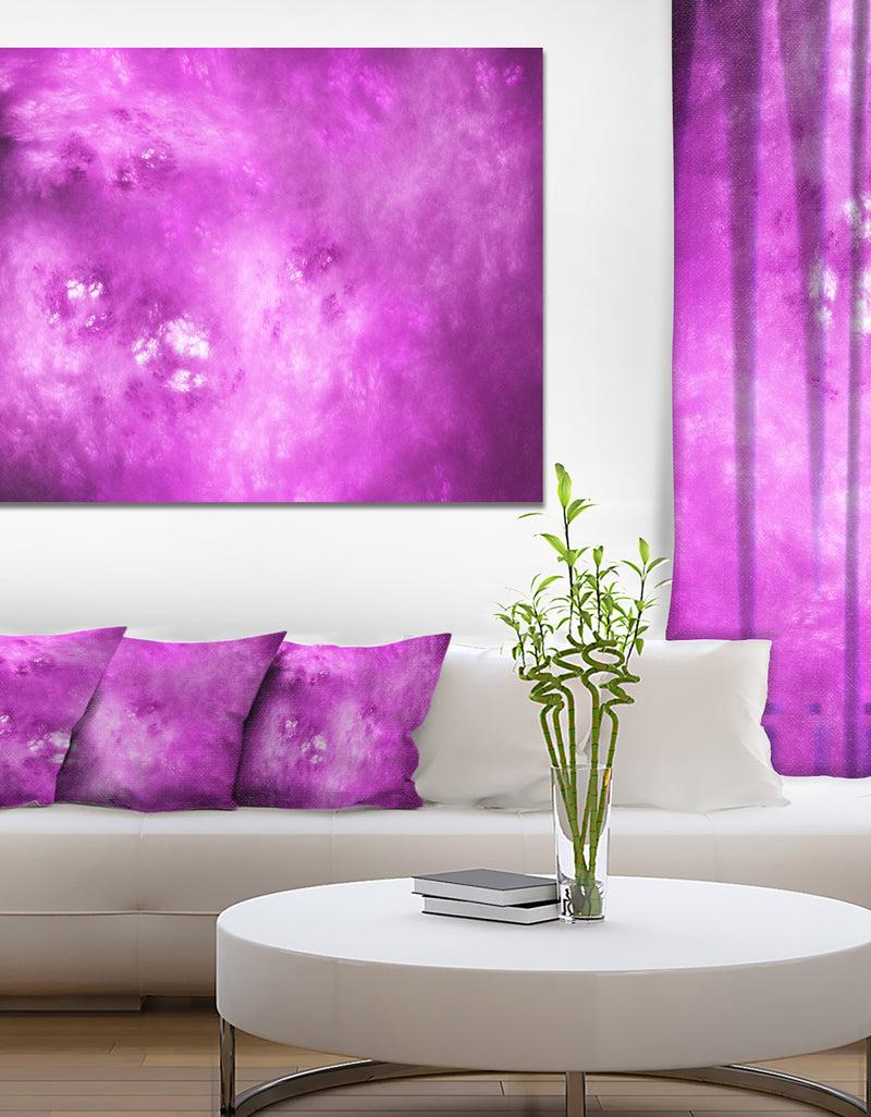 DesignQ Bright Purple Sky with Stars'Extra Large Abstract Canvas Art Print