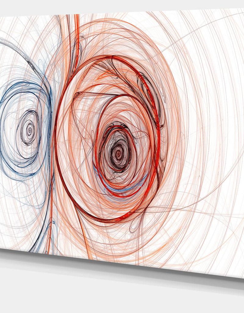 DesignQ Brown Blue Fractal Illustration - Large Wall Artwork