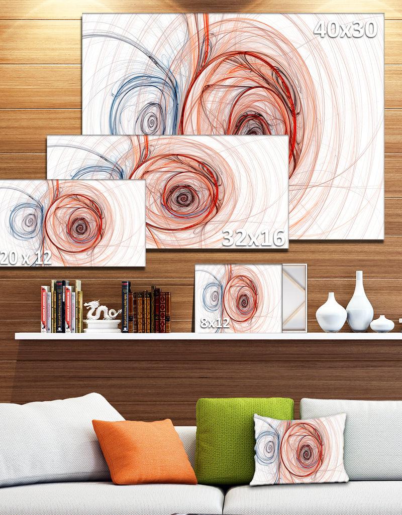 DesignQ Brown Blue Fractal Illustration - Large Wall Artwork