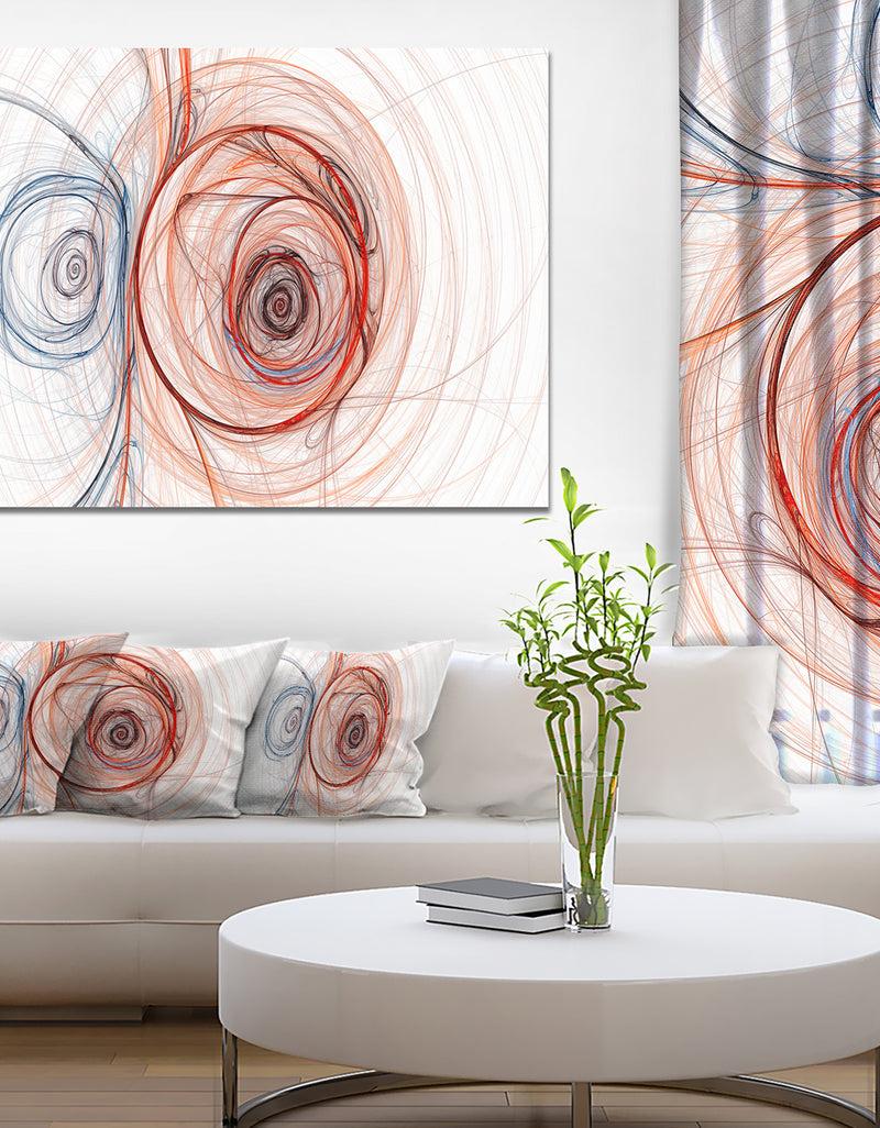 DesignQ Brown Blue Fractal Illustration - Large Wall Artwork