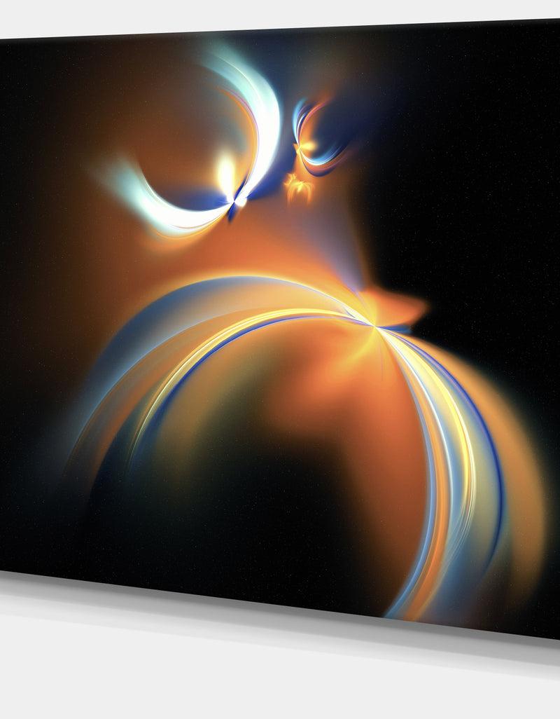 DesignQ Brown Floating Fractal Designs - Abstract Art On Canvas