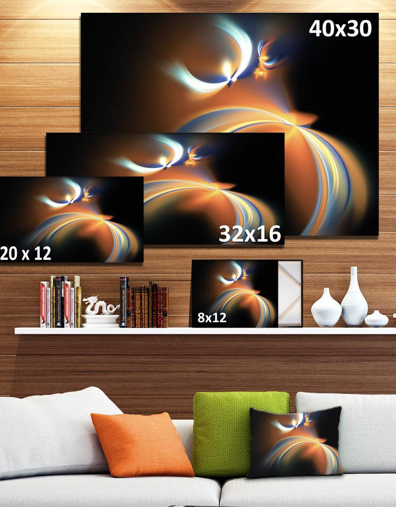 DesignQ Brown Floating Fractal Designs - Abstract Art On Canvas