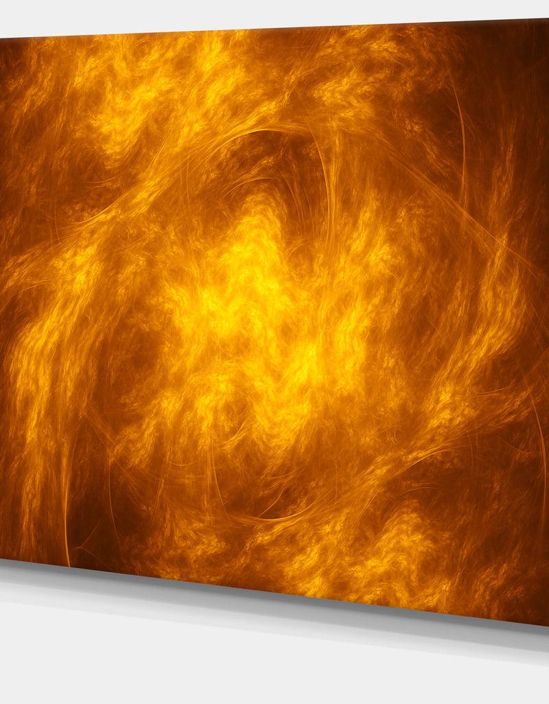 DesignQ Brown Fractal Abstract Pattern - Extra Large Abstract Art On Canvas