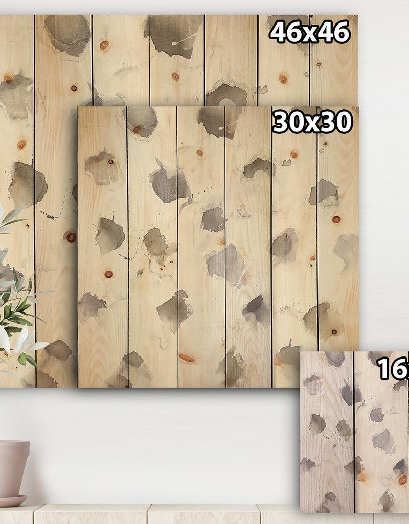 DesignQ Brown Nougat - Geometric Print On Natural Pine Wood