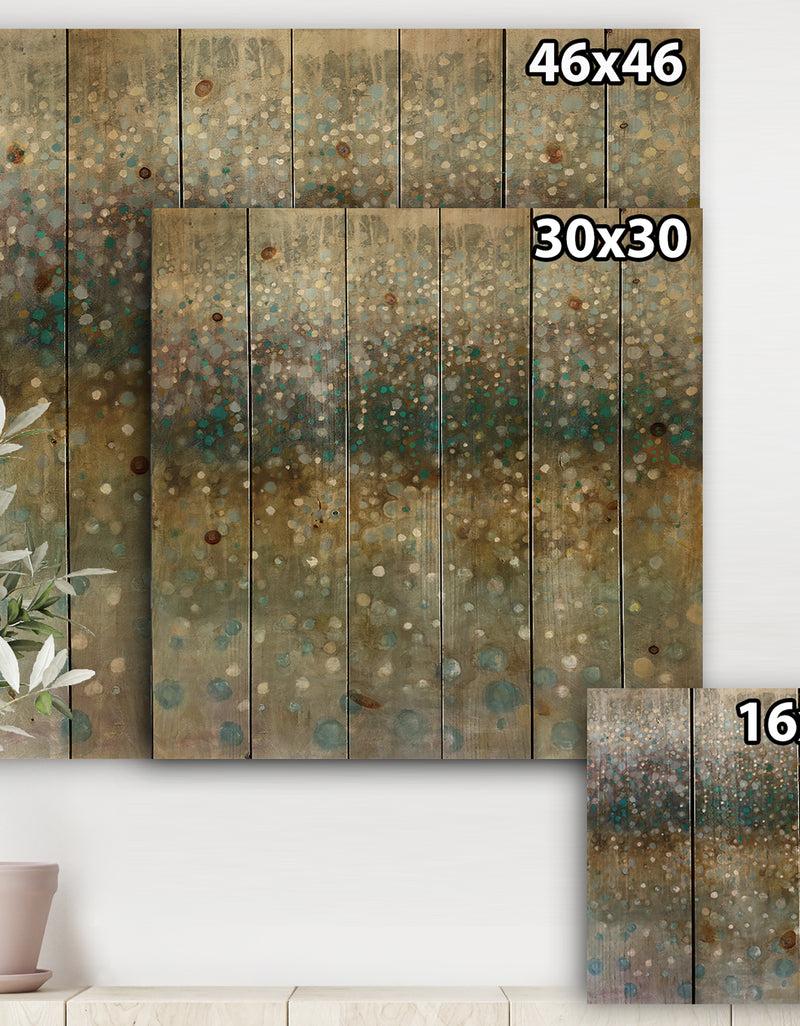 DesignQ Brown Rain - Cabin & Lodge Print On Natural Pine Wood