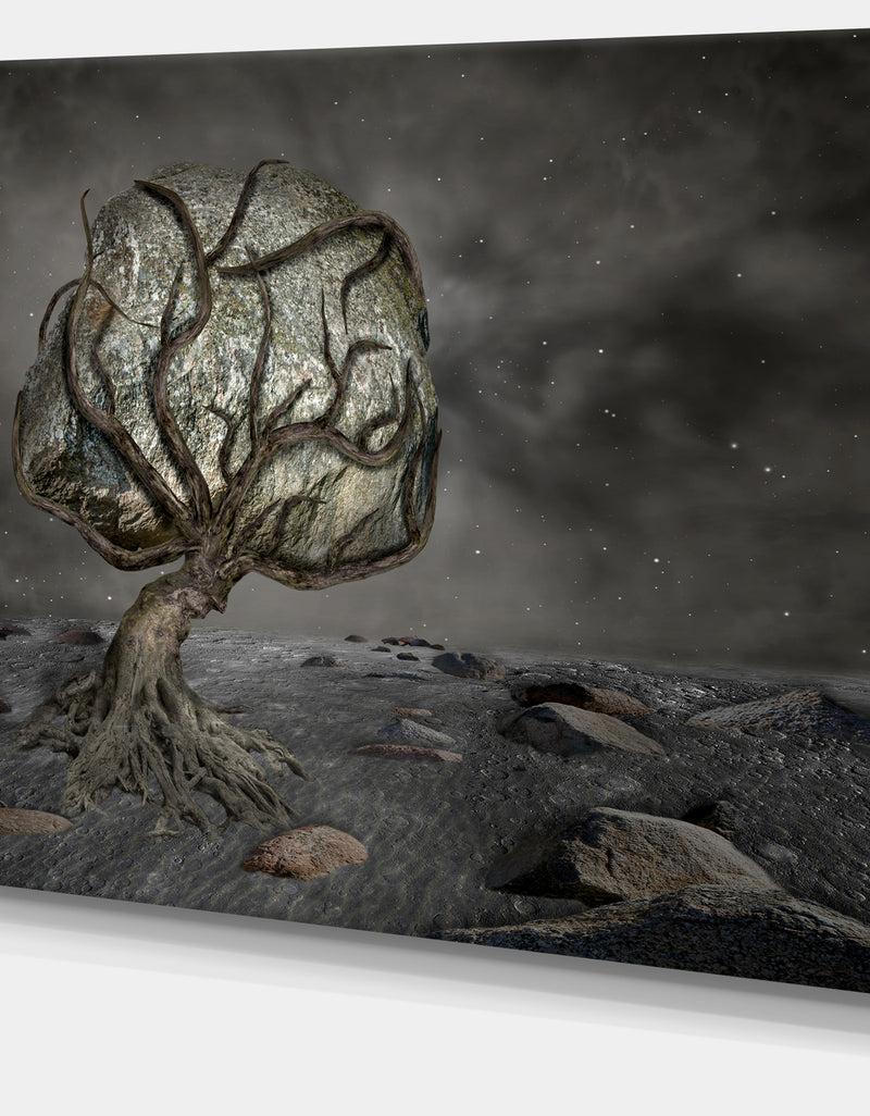 DesignQ Burden Of Life - Abstract Digital Art Canvas Print