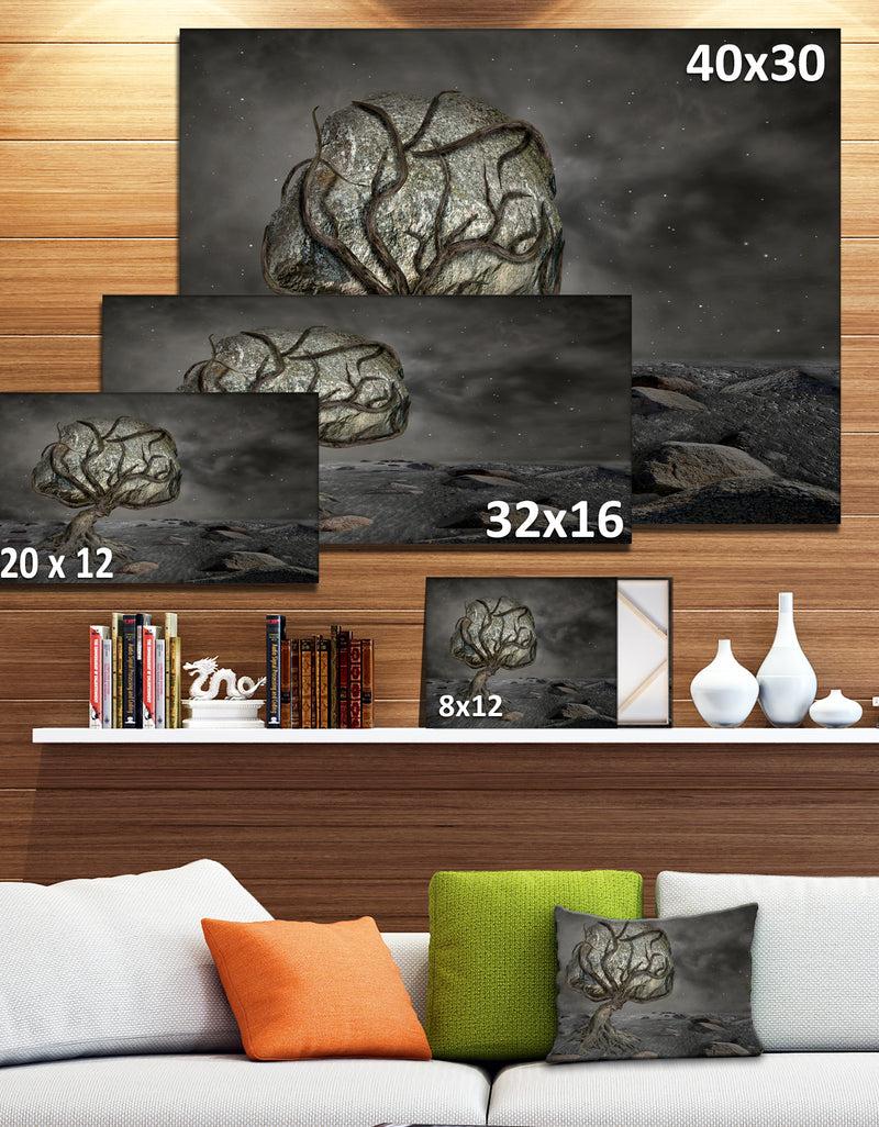 DesignQ Burden Of Life - Abstract Digital Art Canvas Print