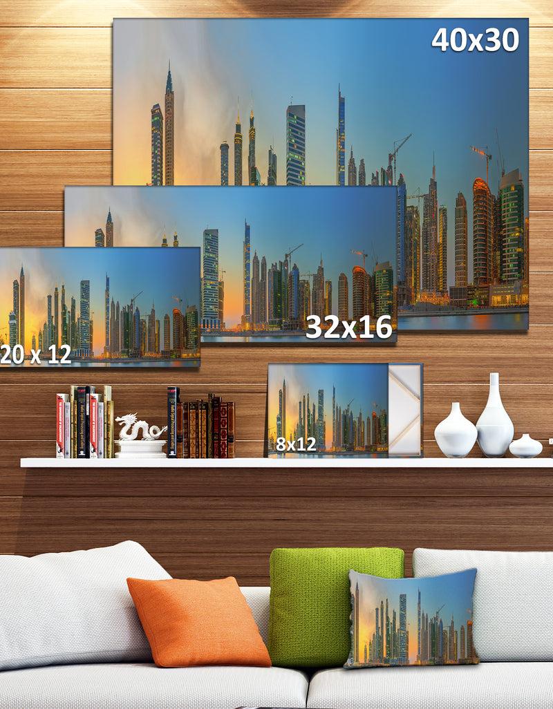 DesignQ Business Bay And Downtown Dubai - Cityscape Canvas Print