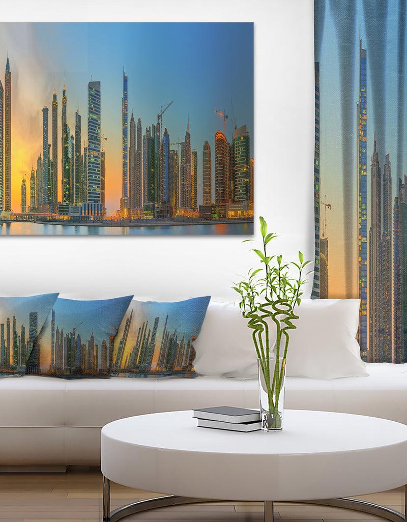 DesignQ Business Bay and Downtown Dubai - Cityscape Canvas print